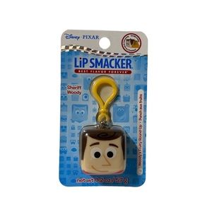 Lip Smacker Sheriff Woody Lip Balm Cube Toy Story Disney Pixar Keychain Bag Clip